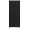 vidaXL Highboard 2 pcs Schwarz Eichen-Optik Holzwerkstoff