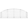 vidaXL Gabione mit Hochbogen 200x50x40/60 cm Verzinktes Eisen