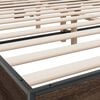 vidaXL Bettgestell Braun Eichen-Optik 150x200 cm Holzwerkstoff Metall