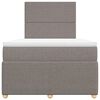 vidaXL Boxspringbett mit Matratze Taupe 120x200 cm Stoff