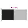 vidaXL Ausziehbare Seitenmarkise 140x300 cm Schwarz