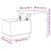 vidaXL Couchtisch Honigbraun 40x50x35 cm Massivholz Kiefer