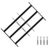 vidaXL Sicherheitsgitter f&uuml;r Fenster mit 3 Querstangen 3 pcs 43-74 cm