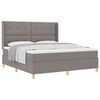 vidaXL Boxspringbett mit Matratze Taupe 180 x 200 cm Stoff