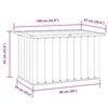 vidaXL Gartenbox Grau 109x67x65 cm