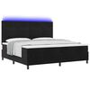 vidaXL LED Boxspringbett mit Matratze Schwarz 200 x 200 cm Samt