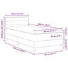 vidaXL Boxspringbett mit Matratze mit Kopfteil Creme 80 x 200 cm Stoff