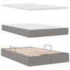 vidaXL Aufbewahrungsbett mit Matratze Taupe 120 x 190 cm Holzwerkstoff