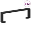 vidaXL M&ouml;belbeine 12 Stk. Schwarz 341 x 40,5 x 100 mm Eisen