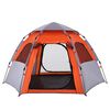 vidaXL Campingzelt 4 Personen Grau und Orange Quick Release