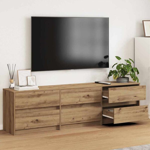 vidaXL TV-Einheiten 2 pcs Artisan-Eiche 180 x 34 x 50 cm Holzwerkstoff
