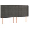 vidaXL LED Kopfteil Dunkelgrau 203x16x118/128 cm Samt