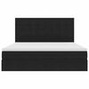 vidaXL Bett mit Stauraum und LED mit LED Schwarz 160 x 200 cm Samt