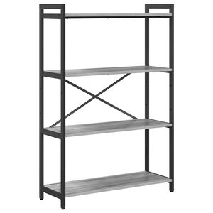 vidaXL B&uuml;cherregal 80 x 30 x 120 cm Holzwerkstoff Grau Sonoma
