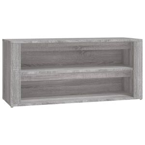 vidaXL Schuhregal Grau Sonoma 100x35x45 cm Holzwerkstoff