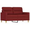 vidaXL 2-Sitzer-Sofa mit Kissen Weinrot 120 cm Stoff