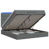 vidaXL Ottoman-Bett mit Matratze und LED Dunkelgrau 180 x 200 cm Stoff