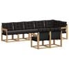 vidaXL Outdoor-Sofagarnitur 8 stk. Wei&szlig; und Schwarz