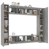 vidaXL 8-tlg. TV-Schrank-Set Grau Sonoma Holzwerkstoff