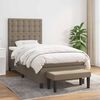 vidaXL Boxspringbett mit Matratze Taupe 80x200 cm Stoff
