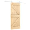 vidaXL Schiebet&uuml;r 85 x 210 cm Massivkiefer (Unbehandelt)