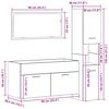 vidaXL 3-tlg. Badm&ouml;bel-Set Altholz-Optik Holzwerkstoff