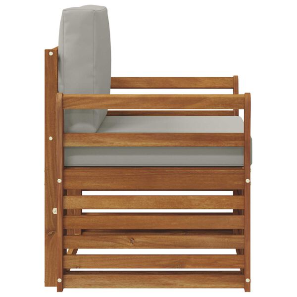 vidaXL Outdoor-Sofagarnitur mit Kissen Natur 75,5 x 63 x 73 cm