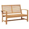 vidaXL Garten-Sofa-Set Natur Teak-Massivholz