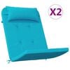 vidaXL Stuhlkissen 2 Stk. Oxford-Stoff T&uuml;rkis 58 x 77 x 4,5 cm