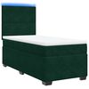 vidaXL Boxspringbett mit Matratze Dunkelgr&uuml;n 90x190 cm Samt