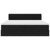 vidaXL Ottoman-Bett mit Matratze Schwarz 200x200 cm Samt