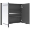 vidaXL LED-Spiegelschrank fürs Bad Grau 80x12x68 cm