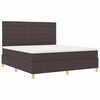 vidaXL Boxspringbett mit Matratze Dunkelbraun 180 x 200 cm Stoff