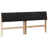 vidaXL Gepolstertes Kopfteil Schwarz 180 cm Massives Kiefernholz
