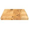 vidaXL Tischplatte 40x30x2,5 cm Baumkante Massivholz Raues Mangoholz