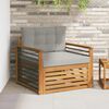 vidaXL Outdoor-Sofagarnitur Massives Akazienholz und Polyester Natur