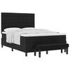 vidaXL Boxspringbett mit Kopfteil Schwarz 140 x 190 cm Stoff