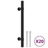 vidaXL M&ouml;belgriffe 20 Stk. Schwarz 128 mm Edelstahl