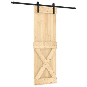 vidaXL Schiebet&uuml;r 70 x 210 cm Massivkiefer (Unbehandelt)