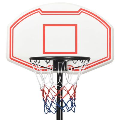 vidaXL Basketballständer Weiß 237-307 cm Polyethylen