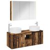 vidaXL Badezimmerschrank-Set 4 pcs Altholz 103,5 x 15,5 x 70 cm