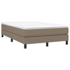 vidaXL Boxspringbett mit Matratze Taupe 120x200 cm Stoff