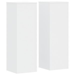 vidaXL Pflanzenst&auml;nder 2 Stk. Wei&szlig; 33x33x100 cm Holzwerkstoff