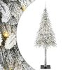 vidaXL Weihnachtsbaum mit 300 LEDs Wei&szlig; 210 cm PE und Stahl