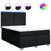 vidaXL Boxspringbett mit Matratze Schwarz 140x190 cm Stoff