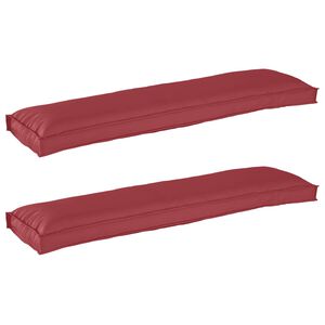 vidaXL Palettenkissenset 2 pcs Weinrot 150 x 40 x 8 cm Oxford-Stoff