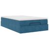 vidaXL Ottoman-Bett mit Matratze Dunkelblau 120x200 cm Samt