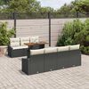 vidaXL Garten-Sofa-Set mit Speicher 8 pcs Schwarz Poly Rattan
