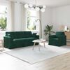 vidaXL Sofa 2 pcs Dunkelgr&uuml;n