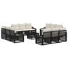 vidaXL Gartensofa-set 13 Stk. Schwarz Poly-Rattan